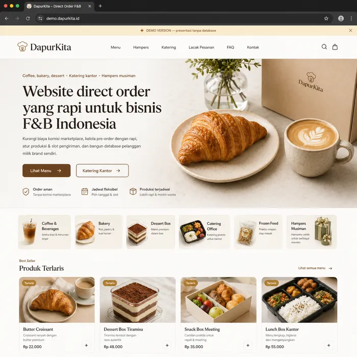 Preview Food and Beverage Order